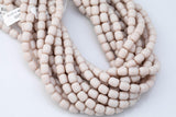8x10mm Crystal Barrel -2 or 5 or 10 STRANDS- 16 Inch Strand- Pale Powder