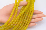 8x10mm Crystal Barrel -2 or 5 or 10 STRANDS- 16 Inch Strand- Yellow