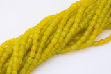 8x10mm Crystal Barrel -2 or 5 or 10 STRANDS- 16 Inch Strand- Yellow
