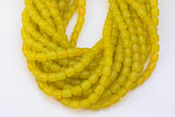 8x10mm Crystal Barrel -2 or 5 or 10 STRANDS- 16 Inch Strand- Yellow