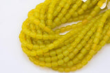 8x10mm Crystal Barrel -2 or 5 or 10 STRANDS- 16 Inch Strand- Yellow