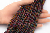 Multi Gemstone Heishi Discs Beads 2x4mm 3x6mm 15.5" Strand