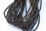 Wood Roundel Shape Beads 4mm- 15 inches per strand