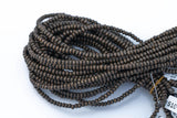 Wood Roundel Shape Beads 4mm- 15 inches per strand