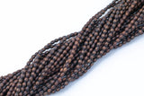 Wood Rice Shape Beads 5x6mm- 15 inches per strand