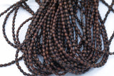 Wood Rice Shape Beads 5x6mm- 15 inches per strand