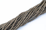 Wood Heishi Shape Beads 4mm- 15 inches per strand
