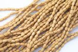 Wood Rice Shape Beads- 15 inches per strand