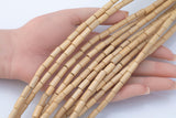 Wood Barrel Shape Beads- 15 inches per strand