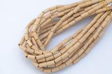 Wood Barrel Shape Beads- 15 inches per strand