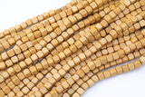 Wood Cube Shape Beads 8mm- 15 inches per strand