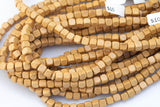 Wood Cube Shape Beads 8mm- 15 inches per strand