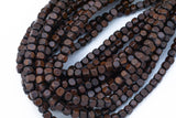 Wood Cube Shape Beads 8mm- 15 inches per strand