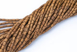 Wood Barrel Shape Beads 5x8mm- 15 inches per strand