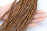 Wood Barrel Shape Beads 5x8mm- 15 inches per strand