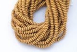 Wood Roundel Shape Beads 8mm- 15 inches per strand