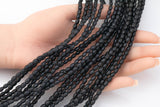 Wood Rice Shape Beads 5x6mm- 15 inches per strand