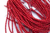 Wood Rice Shape Beads 5x6mm- 15 inches per strand