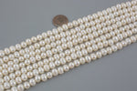 6-7mm Natural Freshwater Pearls - Off Round 1 Full Strand