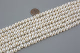 6-7mm Natural Freshwater Pearls - Off Round 1 Full Strand