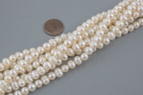 6-7mm Natural Freshwater Pearls - Off Round 1 Full Strand