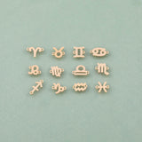 14KGF Zodiac Horoscope Connectors 6x8mm 14kt Gold Filled Zodiac Connectors Bracelet Letter Charm Permanent Jewelry Supplies
