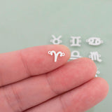 14KGF Zodiac Horoscope Connectors 6x8mm 14kt Gold Filled Zodiac Connectors Bracelet Letter Charm Permanent Jewelry Supplies