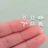 14KGF Zodiac Horoscope Connectors 6x8mm 14kt Gold Filled Zodiac Connectors Bracelet Letter Charm Permanent Jewelry Supplies