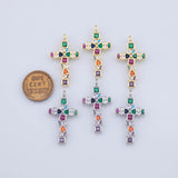 Cross Pendant Charm 18K Gold PVD charms for necklaces and bracelets - Tarnish Resistant JJJ