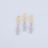 CZ Tarot Palm Hand Card Charm 18K Gold PVD charms - Tarnish Resistant JJJ