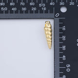 PVD Sea Snail Charm Long Skinny 8x28mm Charm 18K Gold PVD charms - Tarnish Resistant JJJ