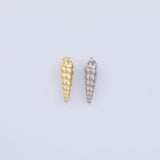 PVD Sea Snail Charm Long Skinny 8x28mm Charm 18K Gold PVD charms - Tarnish Resistant JJJ