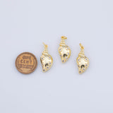 Conch shell sea shell ocean beach summer Charm 18K Gold PVD charms - Tarnish Resistant JJJ