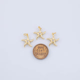 Starfish charm 18K Gold PVD charms - Tarnish Resistant JJJ