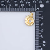PVD Sea shell snail nautilus Charm 18K Gold PVD charms - Tarnish Resistant JJJ