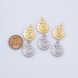 PVD Sea shell snail nautilus Charm 18K Gold PVD charms - Tarnish Resistant JJJ