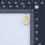 Ocean Snail Charm 17x19mm 18K Gold PVD charms - Tarnish Resistant JJJ