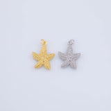18K Gold PVD Starfish starfish charms - Tarnish Resistant JJJ