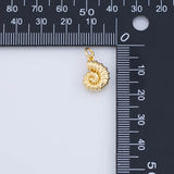 Snail Shell charms - Tarnish Resistant JJJ
