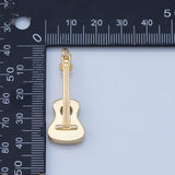 Large Guitar Musical Instrument charms - Tarnish Resistant JJJ