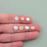 Cat Dog Face Connectors - 14kt gold filled or Sterling Silver - Made in the USA