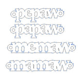Memaw Mamaw Pepaw Papaw Permanent Jewelry Connector - 14kt gold filled or Sterling Silver - Made in the USA