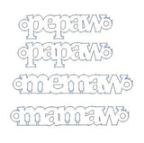 Memaw Mamaw Pepaw Pepaw Permanent Jewelry Connector - 14kt gold filled or Sterling Silver - Made in the USA