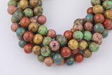 15mm 18mm Ceramic Multicolor Beads Real Porcelain China Beads Smooth Round Beads 15.5"