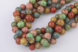 15mm 18mm Ceramic Multicolor Beads Real Porcelain China Beads Smooth Round Beads 15.5"