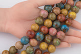 15mm 18mm Ceramic Multicolor Beads Real Porcelain China Beads Smooth Round Beads 15.5"