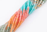 2x6mm Thin Heishi Beads Multi-color Heishi Rondelle Beads Smooth Rondelle Beads Size 15.5'' Strand African Opal