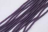 Amethyst Purple Crystal - High Quality in Roundel, 6mm, 8mm- Full 15.5 Inch Strand-15.5 inch Strand Smooth Crystal Beads