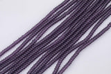 Amethyst Purple Crystal - High Quality in Roundel, 6mm, 8mm- Full 15.5 Inch Strand-15.5 inch Strand Smooth Crystal Beads