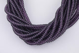 Amethyst Purple Crystal - High Quality in Roundel, 6mm, 8mm- Full 15.5 Inch Strand-15.5 inch Strand Smooth Crystal Beads